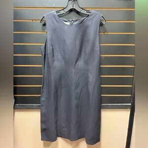 NWT Jennifer Eden Black Sleeveless Shift Dress Knee Length Size 16